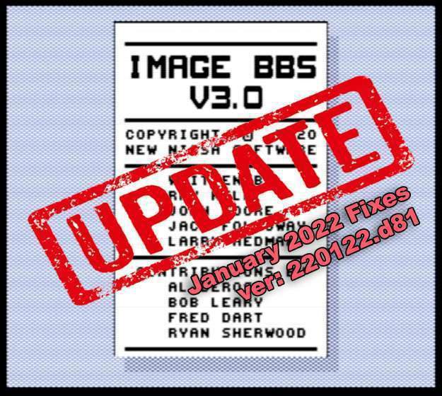 Image BBS v3.0 Fixes (Jan 2022)