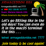Let's go BBSing to Armageddon BBS!