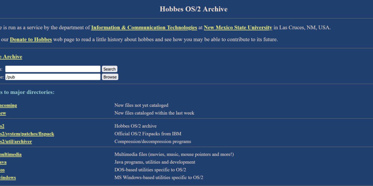 Hobbes OS/2 Server…